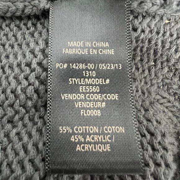 Ella Moss Womens Gray Glitter Cable Knitted Long Sleeve Pullover Sweater Size S - Picture 11 of 11